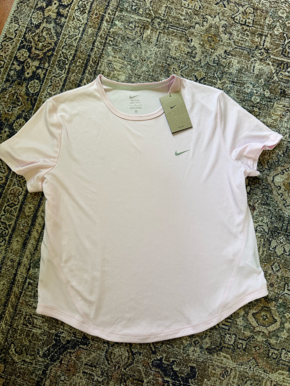 Nike Women's Pale Pink Short Sleeve Athletic Tee